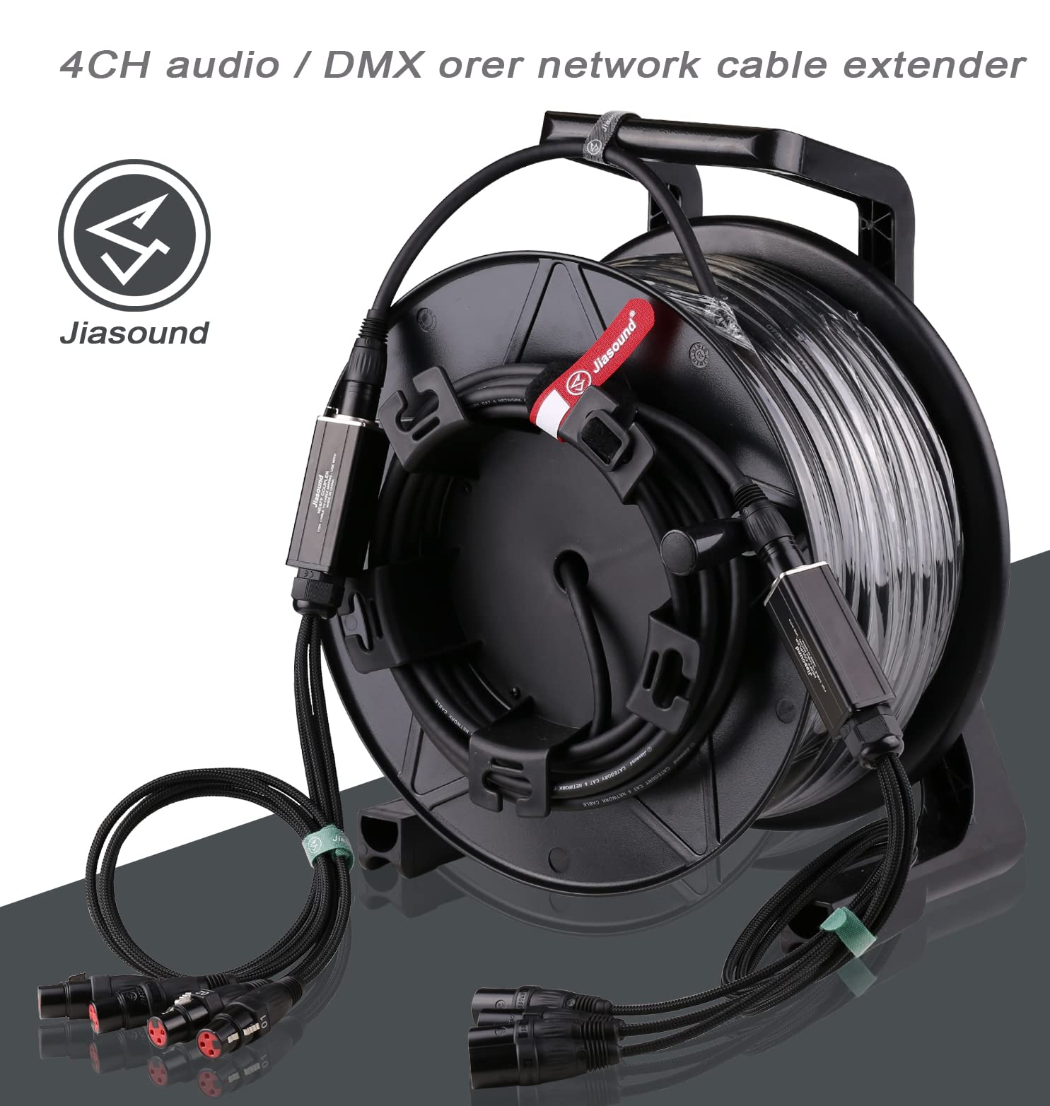 Jiasound XLR Connector to CAT5/CAT6 Ethernet Cable Auido Snake 4
